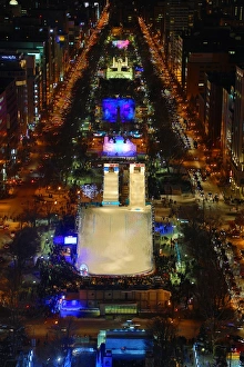 Sapporo snow festival/projection mapping images ice sculptures 65th Sapporo snow festival/projection mapping images ice sculptures 65th