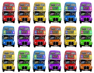 Souvenir Red and Rainbow London Double-Decker Routemaster Bus