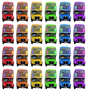 Souvenir Red and Rainbow London Double-Decker Routemaster Bus