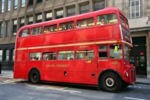 Images Dated 18th May 2014: Red double decker Routemaster bus, London, England