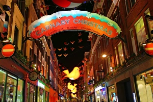 Carnaby Street Christmas Lights switched on, London, England