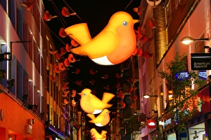 Carnaby Street Christmas Lights switched on, London, England