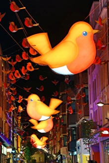 Carnaby Street Christmas Lights switched on, London, England