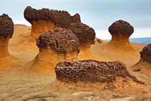 Taiwan Collection: Rock formations at the Yehliu GeoPark, Wanli in Taiwan