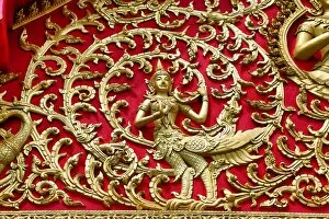 Images Dated 10th September 2015: Roof decorations at Wat Si Saket Buddhist Temple, Vientiane, Laos