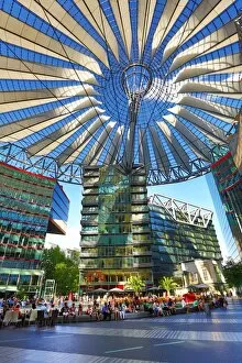 Images Dated 7th June 2014: Roof of the Sony Centre in Potsdamer Platz in Berlin, Germany