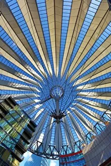 Images Dated 7th June 2014: Roof of the Sony Centre in Potsdamer Platz in Berlin, Germany