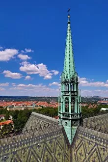 Prague, Czech Republic Collection: Roof of St Vitus Cathedral, Prague, Czech Republic