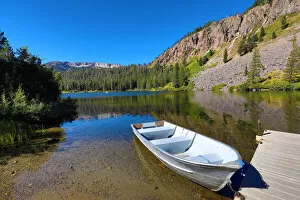 America Collection: Rowing Boat on Twin Lakes, Mammoth Lakes, California, United States of America