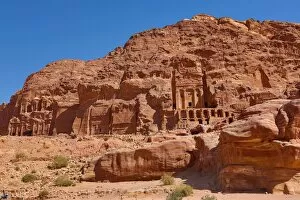 Images Dated 17th October 2016: The Royal Tombs in the rock city of Petra, Jordan