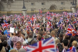 Crowds at the Royal Wedding of Prince William and Kate Middleton, London, England