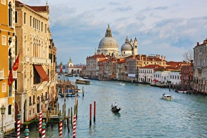 Santa Maria Della Salute and the Grand Canal in Venice, Italy Santa Maria Della Salute and the Grand Canal in Venice, Italy