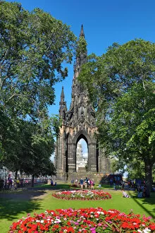 Scotland Collection: The Scott Monument in the Princes Street Gardens, Edinburgh, Scotland