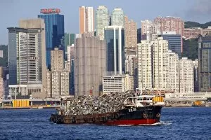 Images Dated 14th August 2012: Ship in Victoria Harbour, Hong Kong, China