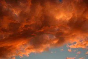 Skies and Sunsets Collection: Sky and clouds at sunset