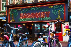 Smokey Coffeeshop in Amsterdam, Holland Smokey Coffeeshop in Amsterdam, Holland