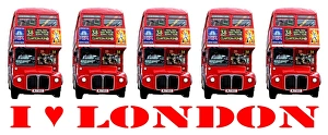 Souvenir I love London Red Double-Decker Routemaster Bus