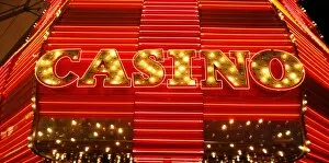 Images Dated 28th October 2007: Souvenir of Las Vegas Casino neon lights, America