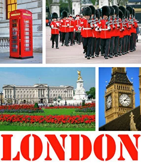 Trending: Souvenir photos of Big Ben, Buckingham Palace, Guards, and a Telephone Box in London, England