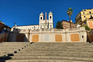 Rome, Italy Collection: The Spanish Steps and the Trinita dei Monti church, Rome, Italy