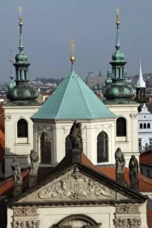 Images Dated 13th March 2011: St. Salvator Church and rooftops of the Prague skyline