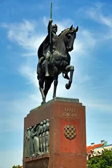 Images Dated 27th May 2016: Statue of King (Kralj) Tomislav riding a horse in King Tomislav Square in Zagreb, Croatia