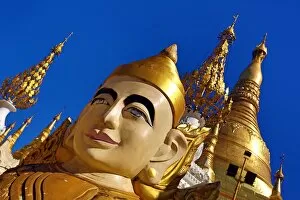 Images Dated 28th January 2016: Statue at the Shwedagon Pagoda, Yangon, Myanmar
