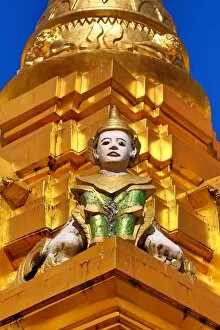 Images Dated 28th January 2016: Statue at the Shwedagon Pagoda, Yangon, Myanmar