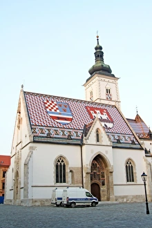 St. Marks Church in St. Marks Square in Zagreb, Croatia