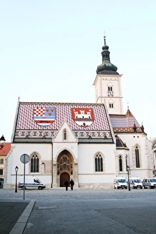 St. Marks Church in St. Marks Square in Zagreb, Croatia