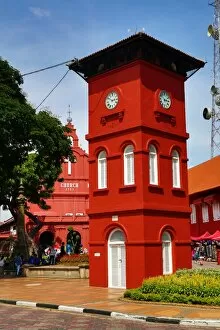 Malacca Collection: Tang Beng Swee Clock Tower in Dutch Square, known as Red Square, in Malacca, Malaysia