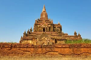 Images Dated 1st February 2016: Thisa Wadi Pagoda Temple on the Plain of Bagan, Bagan, Myanmar (Burma)