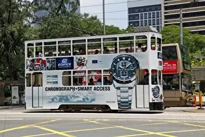 Images Dated 15th August 2012: Traditional Double-Decker Tram, Hong Kong, China