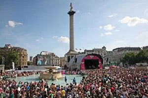 Images Dated 4th July 2009: Trafalgar Square crowds at London Pride Parade 2009