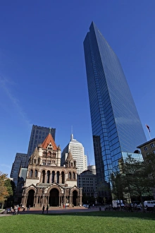Trinity Church and John Hancock Building in Copley Square, Boston Trinity Church and John Hancock Building in Copley Square, Boston