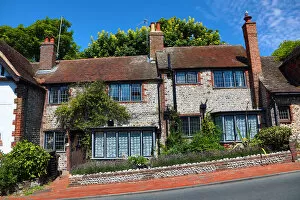 Images Dated 22nd July 2018: Tudor cottages in the village of Rottingdean, East Sussex, England, United Kingdom