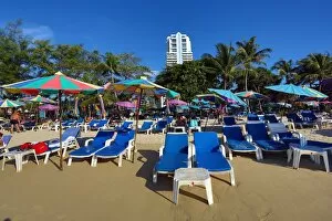 Phuket Collection: Umbrellas and Sunloungers on Patong Beach, Phuket, Thailand