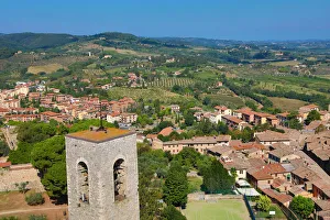 Rooftops of the city of San Gimignano, Tuscany, Italy