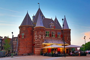 In De Waag, 15th century city gate which is now a restaurant in Nieuwmarkt Square