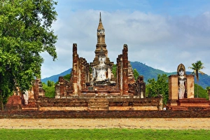 Wat Mahathat temple, Sukhotai, Thailand