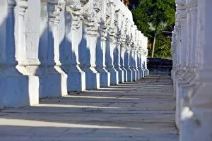Mandalay, Myanmar Collection: White marble shrines at Kuthodaw Pagoda, Mandalay, Myanmar (Burma)