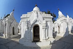Images Dated 3rd February 2016: White marble shrines at Kuthodaw Pagoda, Mandalay, Myanmar (Burma)