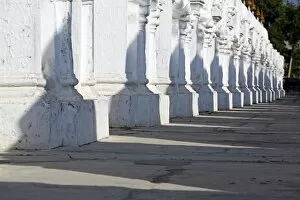 Images Dated 3rd February 2016: White marble shrines at Kuthodaw Pagoda, Mandalay, Myanmar (Burma)