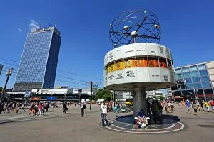 Images Dated 7th June 2014: The World Clock or Weltzeituhr in Alexanderplatz, Berlin, Germany