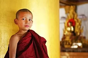 Images Dated 3rd February 2016: Young monk at the Atum Ash Monastery, Mandalay, Myanmar (Burma)