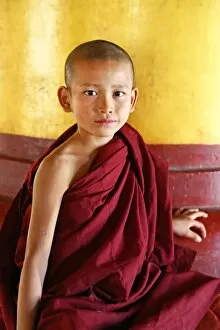 Mandalay, Myanmar Collection: Young monk at the Atum Ash Monastery, Mandalay, Myanmar (Burma)