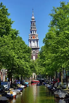 Images Dated 6th June 2016: Zuiderkerk Tower and the Groenburgwal canal in Amsterdam